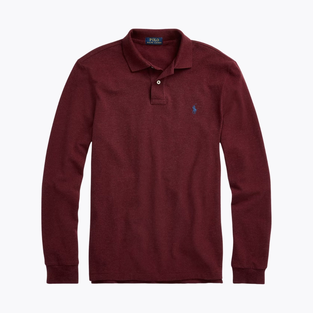 [Buy 1 Get 1 Free] RL Mesh Long-Sleeve Polo Shirt