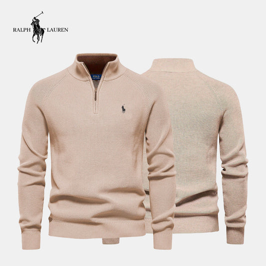 Zipped Collar Sweater R&L + Free Watch