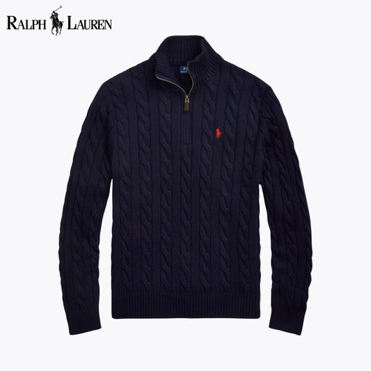 [BUY 1 GET 2] RL Cable-Knit Quarter-Zip Sweater